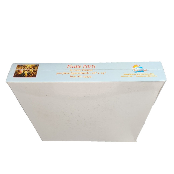 SunsOut PIRATE PARTY #19374 500 Pieces Jigsaw Puzzle By Andy Thomas 18"x24' - Picture 4 of 7